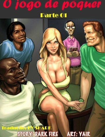 O jogo de poker – quadrinhos interracial