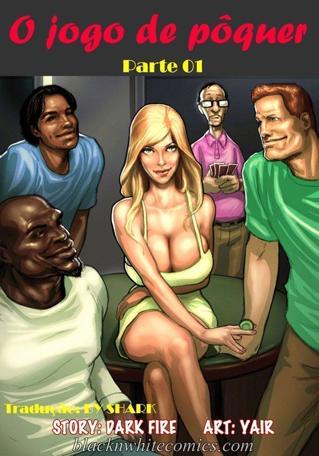 O jogo de poker - quadrinhos interracial
